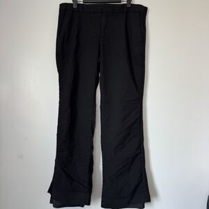 Banana Republic Logan Wide Leg Black Womens Slacks 100% Wool size 10 Dress Pants